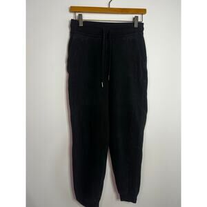 Lululemon Women's Scuba Sweat Joggers Pants Sz 4 Black Athletic Drawstring